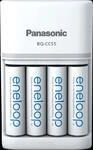 ENELOOP BQ-CC55E - Steckerladeger&auml;t, NiMh, inkl. 4x AA (Mignon) Akkus, wei&szlig;