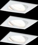 PLM 93436 - Einbauleuchte Nova, GU10, 3x6,5 W, 2700 K, 50&deg;, eckig, wei&szlig;