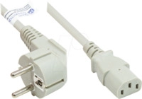 GC P0130-GR018 - Netzkabel Typ E+F CEE 7/7 auf C13 , grau, 0,75 mm&sup2;, 1,8 m