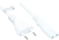 GC P0370-W030 - Euro-Stecker Typ C auf C7 , wei&szlig;, 0,75 mm&sup2;, 3 m
