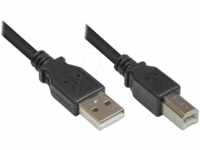 GC 2510-3OFS - USB 2.0 Kabel, A Stecker auf B Stecker, schwarz, 3 m