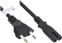 GC P0370-S025 - Euro-Stecker Typ C auf C7 , schwarz, 0,75 mm&sup2;, 2,5 m