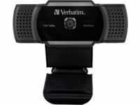 VERBATIM 49578 - Webcam inkl. Mikrofon, 1080p Full HD, Autofokus