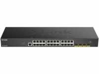 D-LINK DG12528XE - Switch, 28-Port, Gigabit Ethernet, PoE+, 2x SFP, 2x SFP+