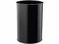 DURABLE 330301 - Abfallbehälter, 30 l, metall, rund, schwarz
