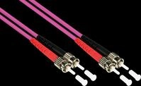 GC LW-8005ST4 - Patchkabel LWL Duplex OM4 50/125&micro; ST/ST, 0,5 m, violett