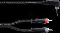 EY 1,5 WRCC - Y-Adapter Kabel, 3,5 mm Stereo Winkelklinke > 2x Cinch Stecker,