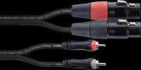 EU 3 FC - Verbindungskabel unsymmetrisch, 2x Cinch > 2x 3-pol XLR Buchse,