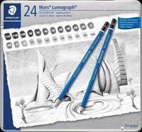 STAEDTLER 100G24 - Bleistift, sortierte H&auml;rtegrade, 24 Stifte