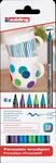 EDDING 4200/6099 - Porzellanpinselstift, Farbkombination ''cool'', 6er Pack