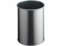DURABLE 330123 - Abfallbehälter, 15 l, metall, rund, silber