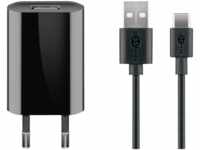 GOOBAY 45293 - USB-Ladegerät, 5 V, 1 A, USB-C, schwarz