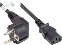 GC P0130-S018 - Netzkabel Typ E+F CEE 7/7 auf C13 , schwarz, 0,75 mm&sup2;, 1,8 m