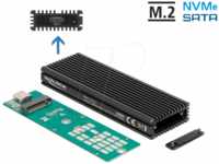 DELOCK 42004 - Externes M.2 NVMe/SATA SSD Gehäuse, USB 3.1 Type-C