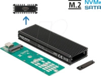 DELOCK 42004 - Externes M.2 NVMe/SATA SSD Geh&auml;use, USB 3.1 Type-C