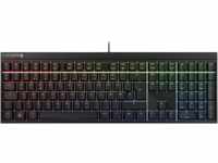 G80-3821LWADE-2 - Gaming-Tastatur, USB, RGB, MX SILENT RED, schwarz, DE