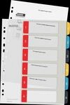 LEITZ 12460000 - Kunststoffregister, PC-beschriftbar, A4 (1-6), Cosy