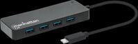 MANHATTAN 168410 - USB 3.0, 7 Port Hub, 7x USB-A, USB Strom
