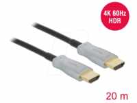 DELOCK 85015 - Aktiv Optisches HDMI Kabel (AOC), 4K 60 Hz, 20 m