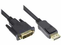 GC DP-DVI3 - Adapterkabel, DisplayPort Stecker auf DVI-D 24+1, 3 m, schwarz