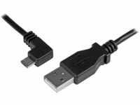 ST USBAUB2MLA - Sync- & Ladekabel, USB-A > Micro-B, 2 m, gewinkelt, schwarz