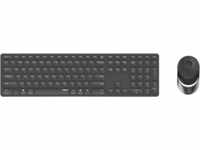 RAPOO 9850M SW - Tastatur-/Maus-Kombination, Bluetooth/Funk, dunkelgrau, DE