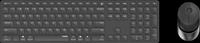 RAPOO 9850M SW - Tastatur-/Maus-Kombination, Bluetooth/Funk, dunkelgrau, DE