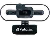VERBATIM 49579 - Webcam inkl. Mikrofon, 1080p Full HD, Autofokus, Beleuchtung