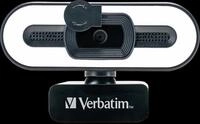 VERBATIM 49579 - Webcam inkl. Mikrofon, 1080p Full HD, Autofokus, Beleuchtung