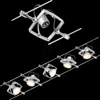 PLM 94430 - Seilsystem WireSystem Spot MacII, chrom matt, 5 Spots, GU5,3
