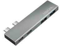 LOGILINK UA0399 - Adapter 2x USB-C Stecker > 2x USB-C Buchse (PD), 2x USB-A, 5K 60