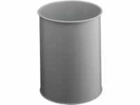 DURABLE 330110 - Abfallbehälter, 15 l, metall, rund, grau