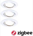 PLM 92463 - Einbauleuchte Base Coin, 4,9 W, 430 lm, 3000 K, 20&deg;, Zigbee, 3er