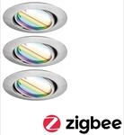PLM 92467 - Einbauleuchte Base Coin, 4,9 W, 420 lm, RGBW, 20&deg;, Zigbee, 3er-S
