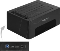 DELOCK 64187 - Docking-, Kopier- & L&ouml;schstation 2.5"/3.5" HDD/SSD, USB 3.0