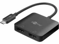 GOOBAY 60173 - Adapter USB C > 2x HDMI, 4K@60 Hz, 12 cm