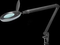 LUMENO 7218SWIII - Lupenleuchte, LED, &Oslash; 125 mm Echtglaslinse, 8 Dioptrien, schwarz