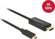 DELOCK 85290 - USB C Stecker auf HDMI Stecker, DP Alt Mode, 1 m
