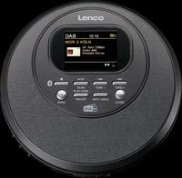 LENCO CD-500BK - Tragbarer CD-Player, DAB+-Radio/Bluetooth, CD-500BK