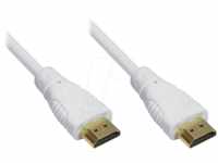 GC 4514-005W - HDMI A Stecker > HDMI A Stk., 0,5m weiß