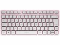 JK-7100DE-19 - Tastatur, Bluetooth, rosa, kompakt, DE
