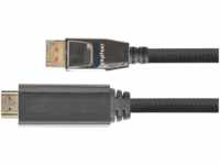 GC M0216 - DisplayPort 1.4 auf HDMI 2.0 A Stecker, 1 m, schwarz