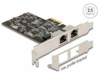 DELOCK 89392 - Netzwerkkarte, PCIe, 2,5 Gigabit Ethernet, 2x RJ45