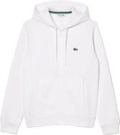 Lacoste SH9626-001, Lacoste ZIP HOODIE white male