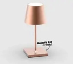 Sigor Nuindie Mini Akku-Tischleuchte metallic, kabellos, dimmbar, bis zu 17h Laufzeit