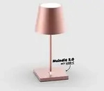 Sigor Nuindie Mini Akku-Tischleuchte metallic, kabellos, dimmbar, bis zu 17h Laufzeit