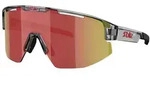 BLIZ Matrix Sportbrille transparent grey / rot Gl&auml;ser