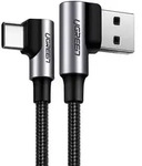 Ugreen Ladekabel &ndash; USB-A auf USB-C f&uuml;r Smartphones und anderes, 90 Grad Winkel