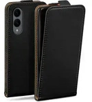 moex Flip Case Samsung Galaxy S25 Edge Klapph&uuml;lle Leder Optik