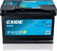 EXIDE EK620, EXIDE EK620 AGM Pb Starterbatterie 12V 62Ah/C20 - 680A(EN)